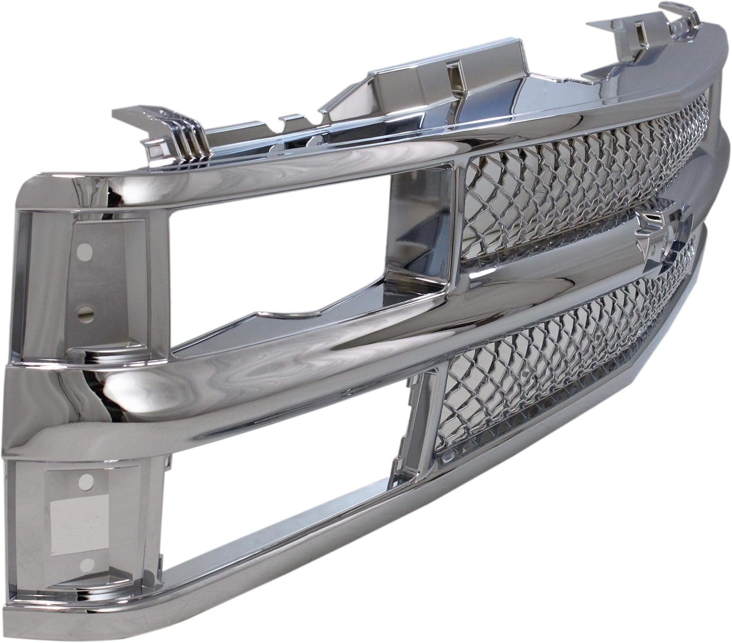 Garage-Pro Grille Assembly Compatible with CHEVROLET C/K FULL SIZE P/U 1994-2000/SUBURBAN 1994-1999 Mesh Insert All Chrome with Dual/Composite HL