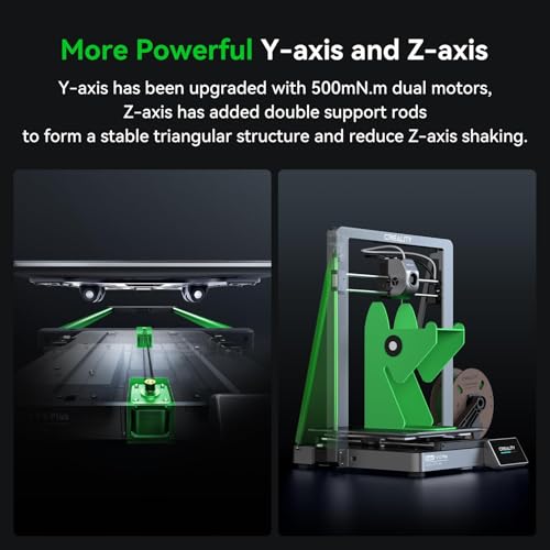 Creality K1C 3D Printer, 600mm/s High-Speed Auto Leveling Clog-Free Robust Direct Extruder K1 SE Upgraded 3D Printer with AI Camera 300°C Printing Silent Mode Support Carbon Fiber Filaments