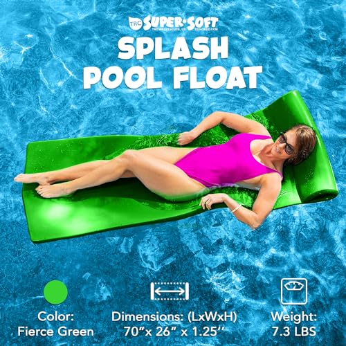 TRC Recreation Foam Swimming Pool Float, Floating Water Lounger, Splash 1.25”