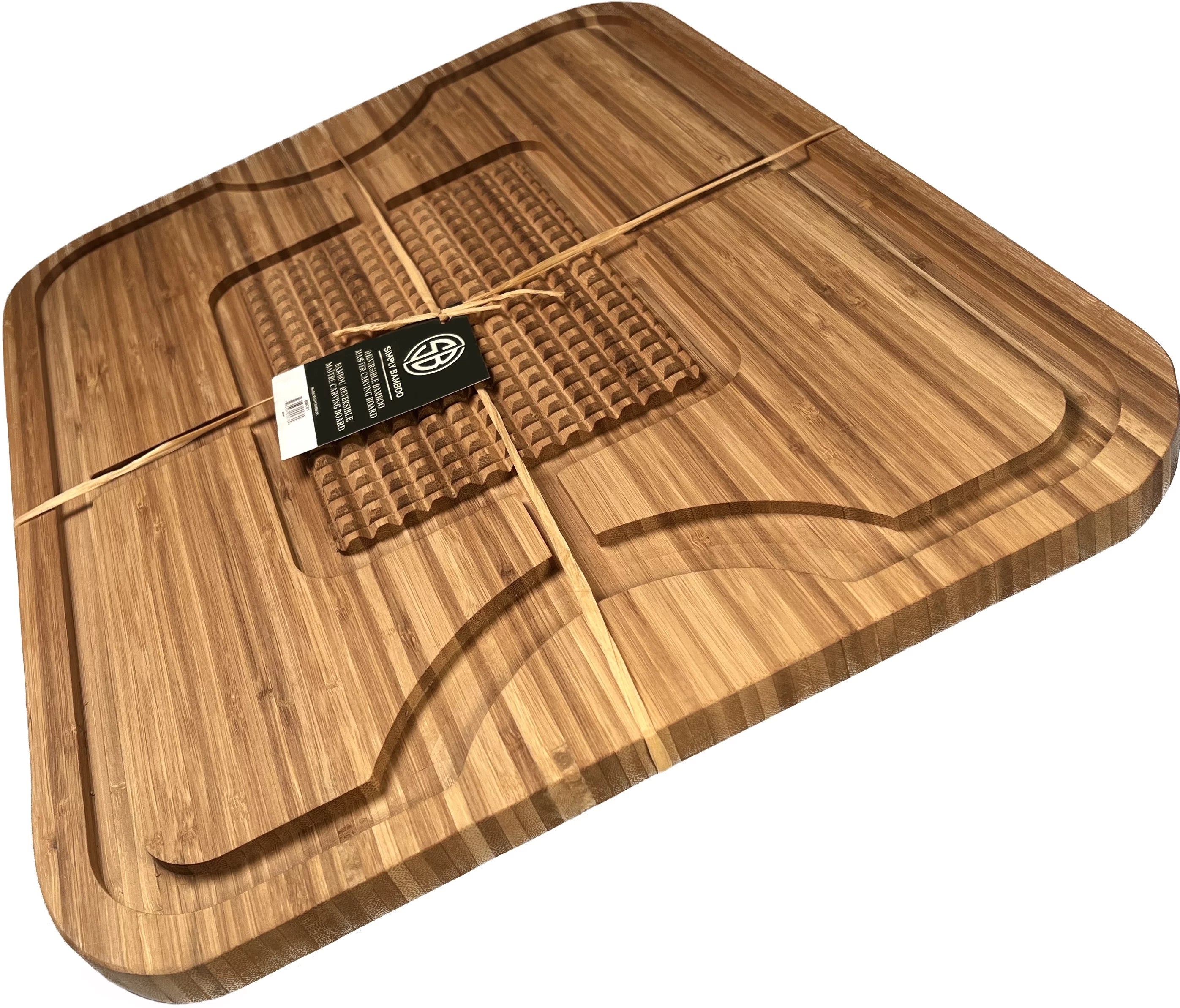 Organic Extra Large Bamboo Cutting Board - Extra Large Wood Cutting Board - Bamboo Carving Board for Meat Cheese and Vegetables – Reversible Large Wooden Cutting Boards for Kitchen – Reversible Cuttin