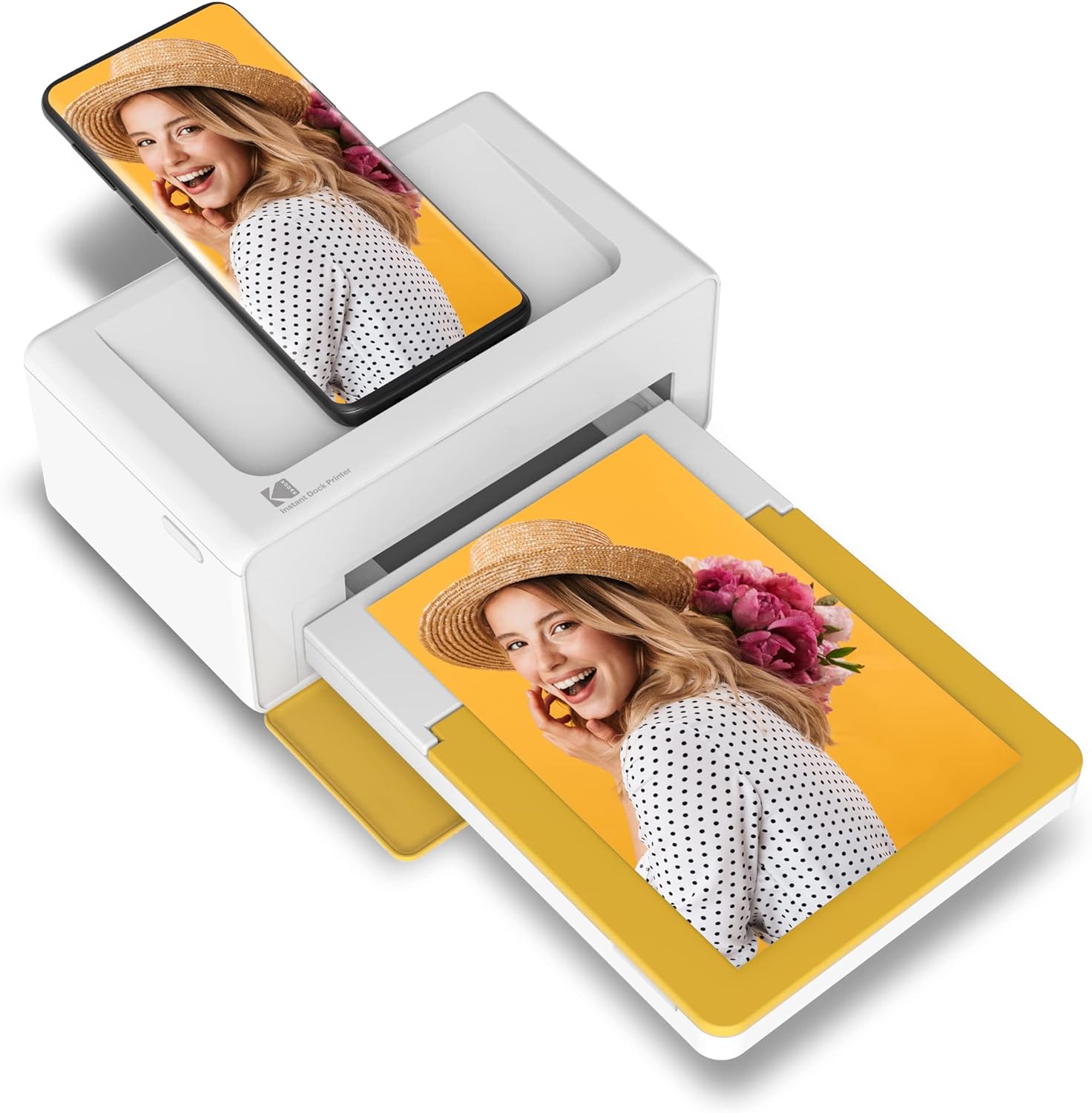 Kodak Dock Plus 4x6” Portable Instant Photo Printer, Compatible with iOS, Android and Bluetooth Devices Full Color Real Photo, 4Pass & Lamination Process, Premium Quality - Convenient