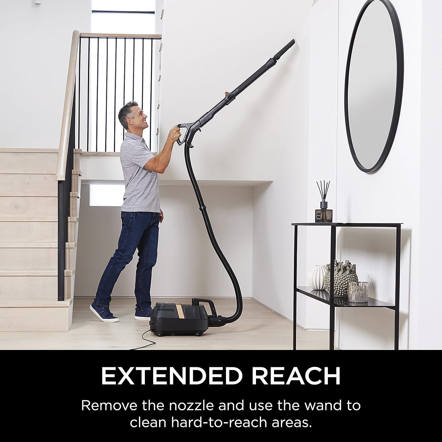 Shark CZ2001 Canister Vacuum Vertex Bagless Corded with Self-Cleaning Brushroll & DuoClean PowerFins, Black/Copper, Placeholder