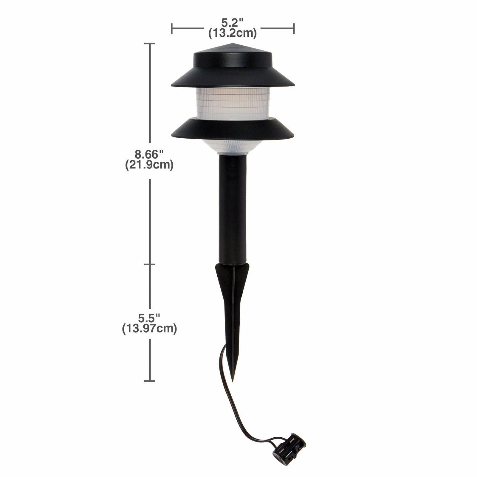Paradise GL22627 Low Voltage Plastic 4W Path Light (Black, 8 Pack)