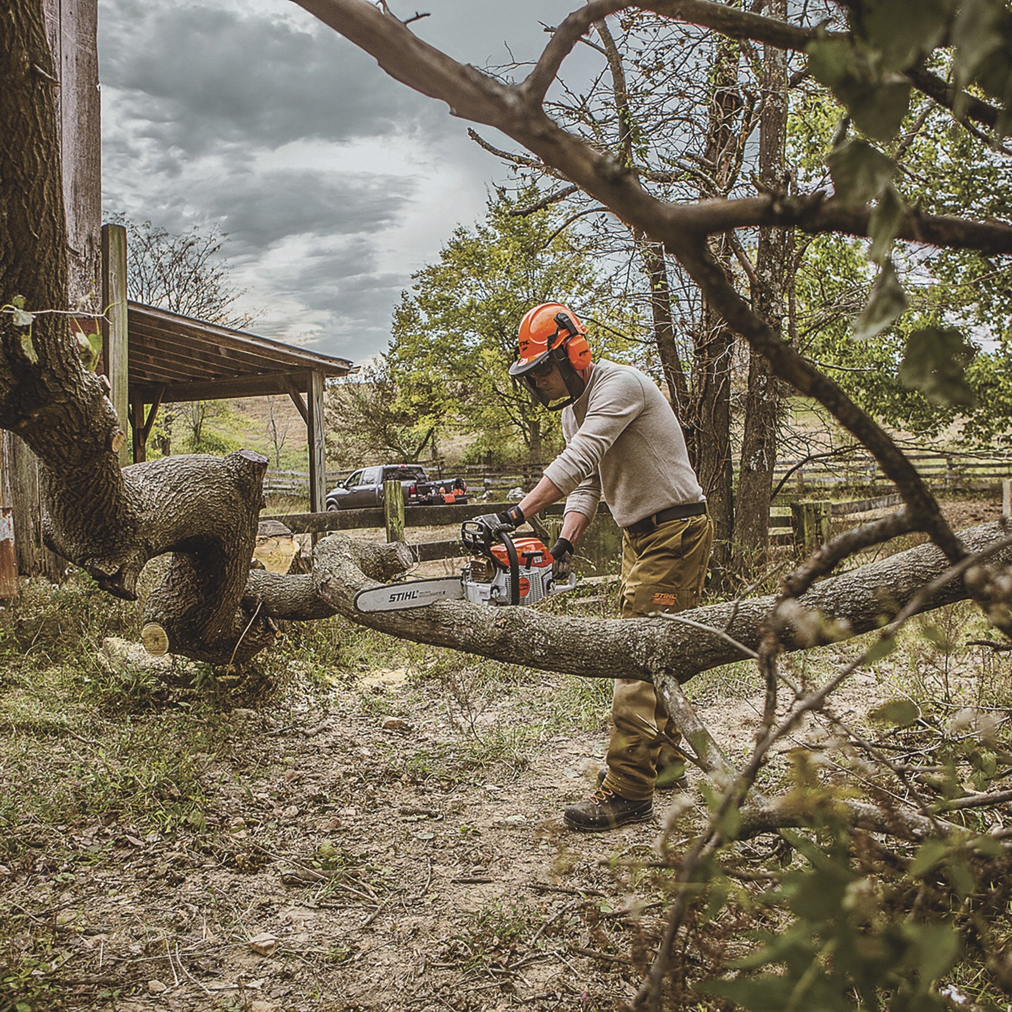 Stihl Gas-Powered Chainsaw, 18in. Bar, 50.2cc, 0.325in. Chain Pitch, Model# MS 261 C-M 18