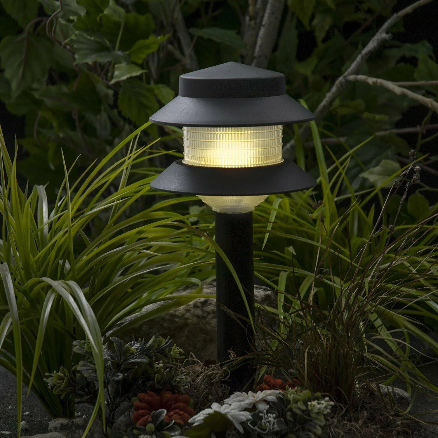 Paradise GL22627 Low Voltage Plastic 4W Path Light (Black, 8 Pack)