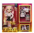 Rainbow High Rainbow Vision Royal Three K-pop – Minnie Choi (Pink Lavender) Fashion Doll. 2 Designer Outfits to Mix & Match w/ Microphone Headset & Band Merch Playset, Gift for Kids 6-12