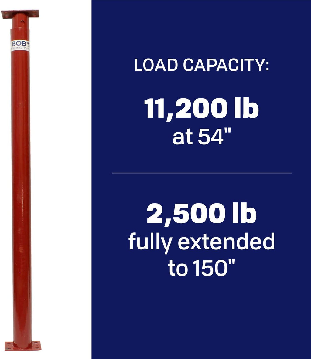 BISupply Basement Floor Jacks – 150in Adjustable House Jacks for Leveling, Basement Jack Post Floor Joist Jacks