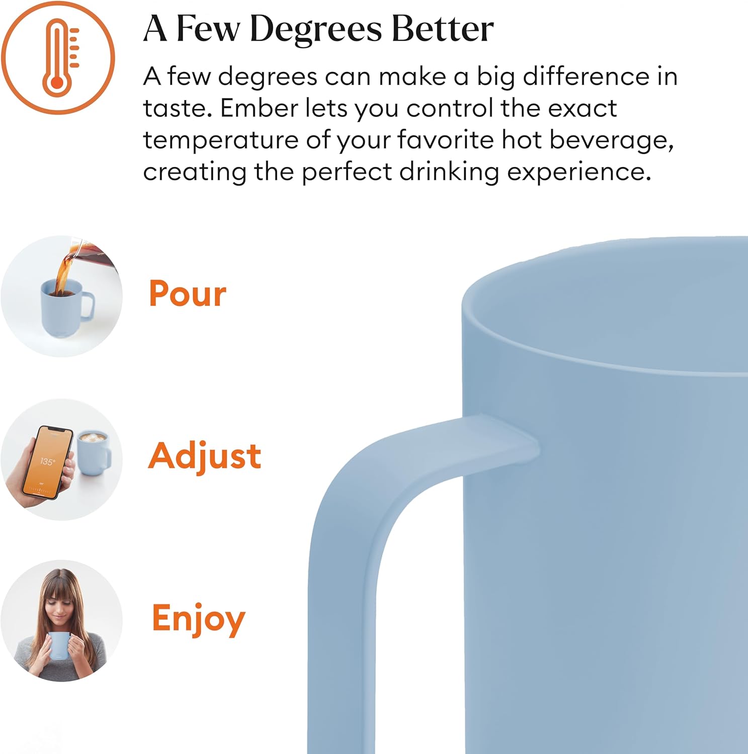 Ember Temperature Control Smart Mug 2, 14 Oz, App-Controlled Heated Coffee Mug with 80 Min Battery Life and Improved Design, White