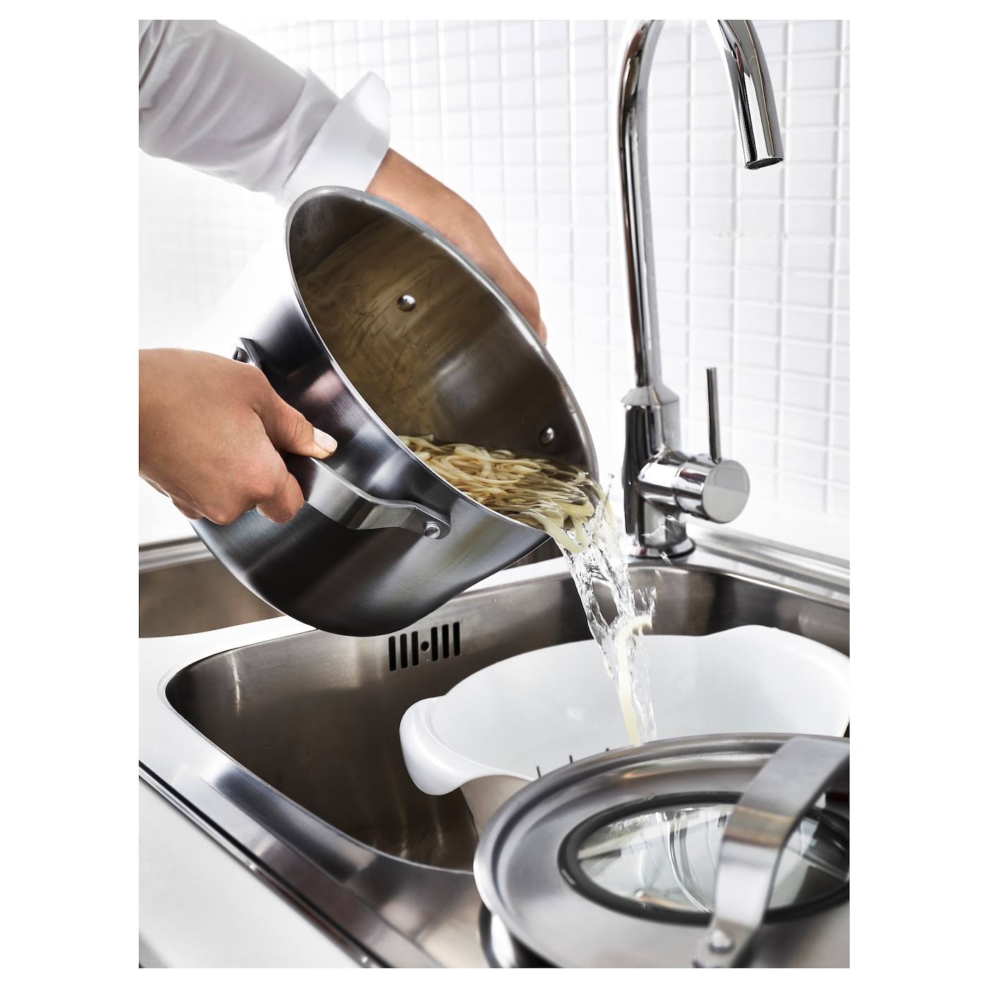 IKEA - SENSUELL Pot with Lid, Stainless Steel/Gray, 5.8 qt
