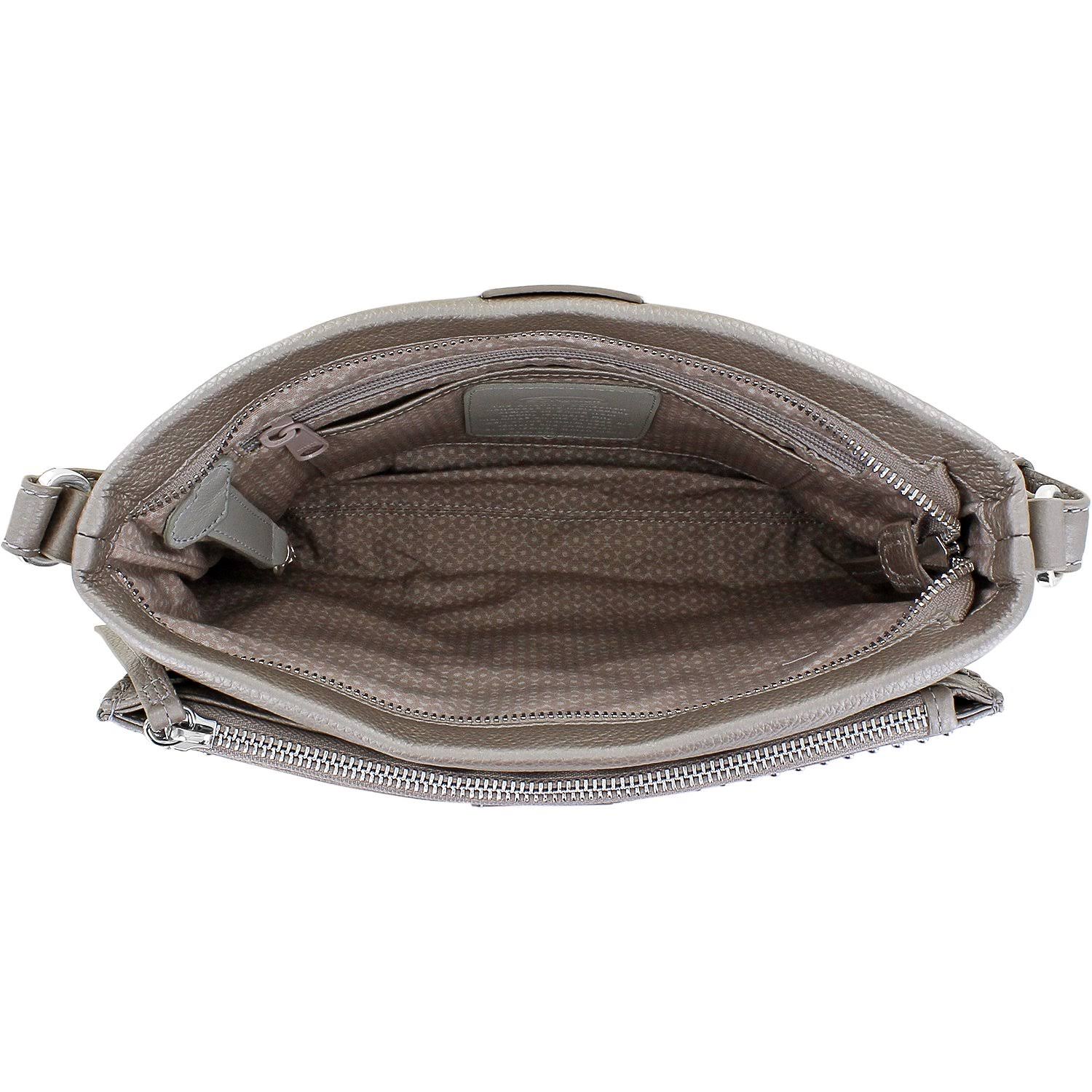 Brighton Jagger Cross Body Organizer Zinc Pearl