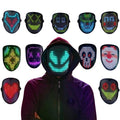 Mr.Pang Music LED Mask with Gesture Sensing, Face Transforming Light Up Mask Halloween Costume for Cosplay Masquerade, Fits Adult and Kids