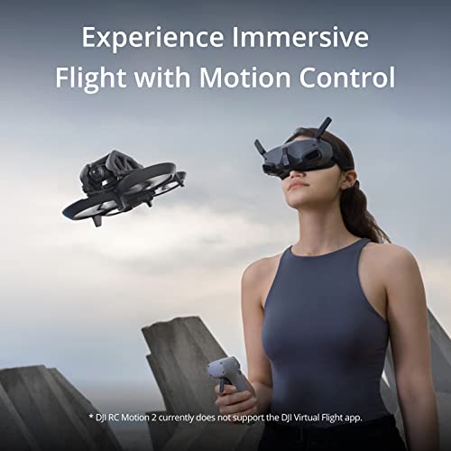 DJI Avata Explorer Combo, First-Person View Drone with Camera 4K, Super-Wide 155° FOV, Includes New RC Motion 2 and Goggles Integra Black, FAA Remote ID Compliant