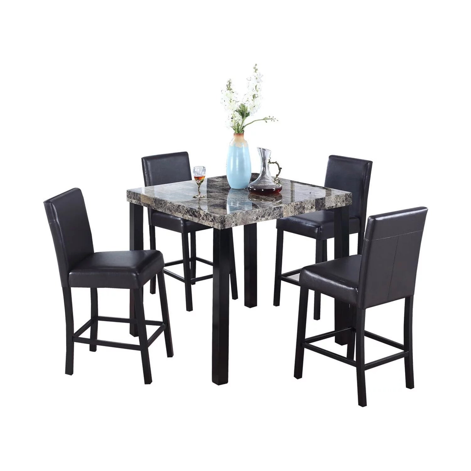 Best Master Furniture Melissa Marble Counter Height Table