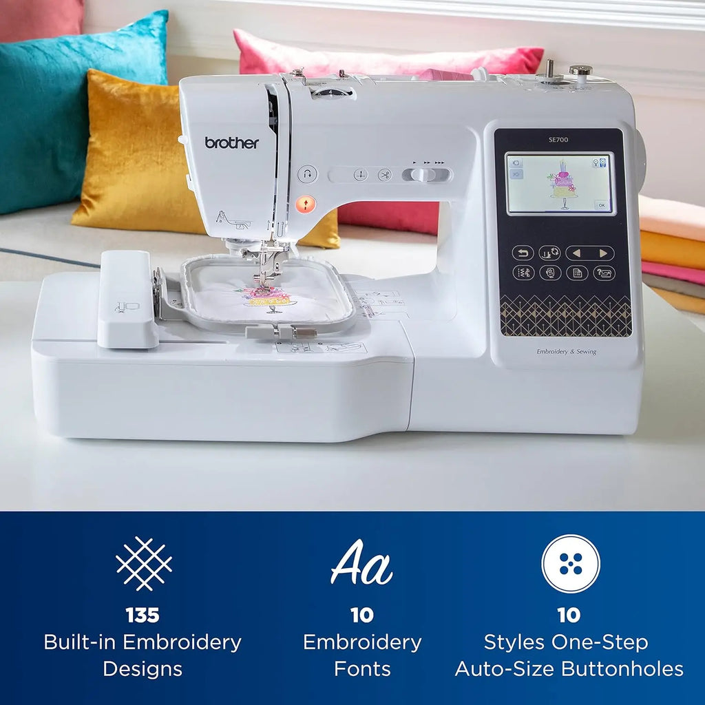 Computerized Sewing & Embroidery Machine with Wireless LAN – 135 Designs & 103 Stitches Built-In