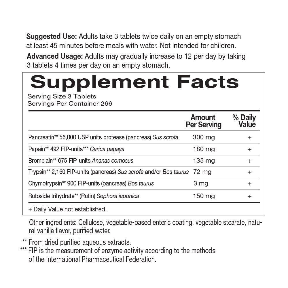 Garden of Life Wobenzym N Joint Health Dietary Supplements Tablets  800 count