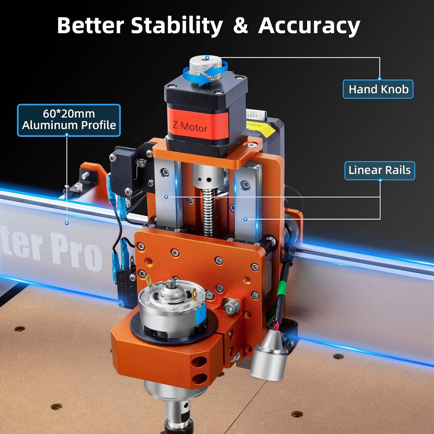 FoxAlien Masuter Pro 3-Axis CNC Router for Wood & Acrylic
