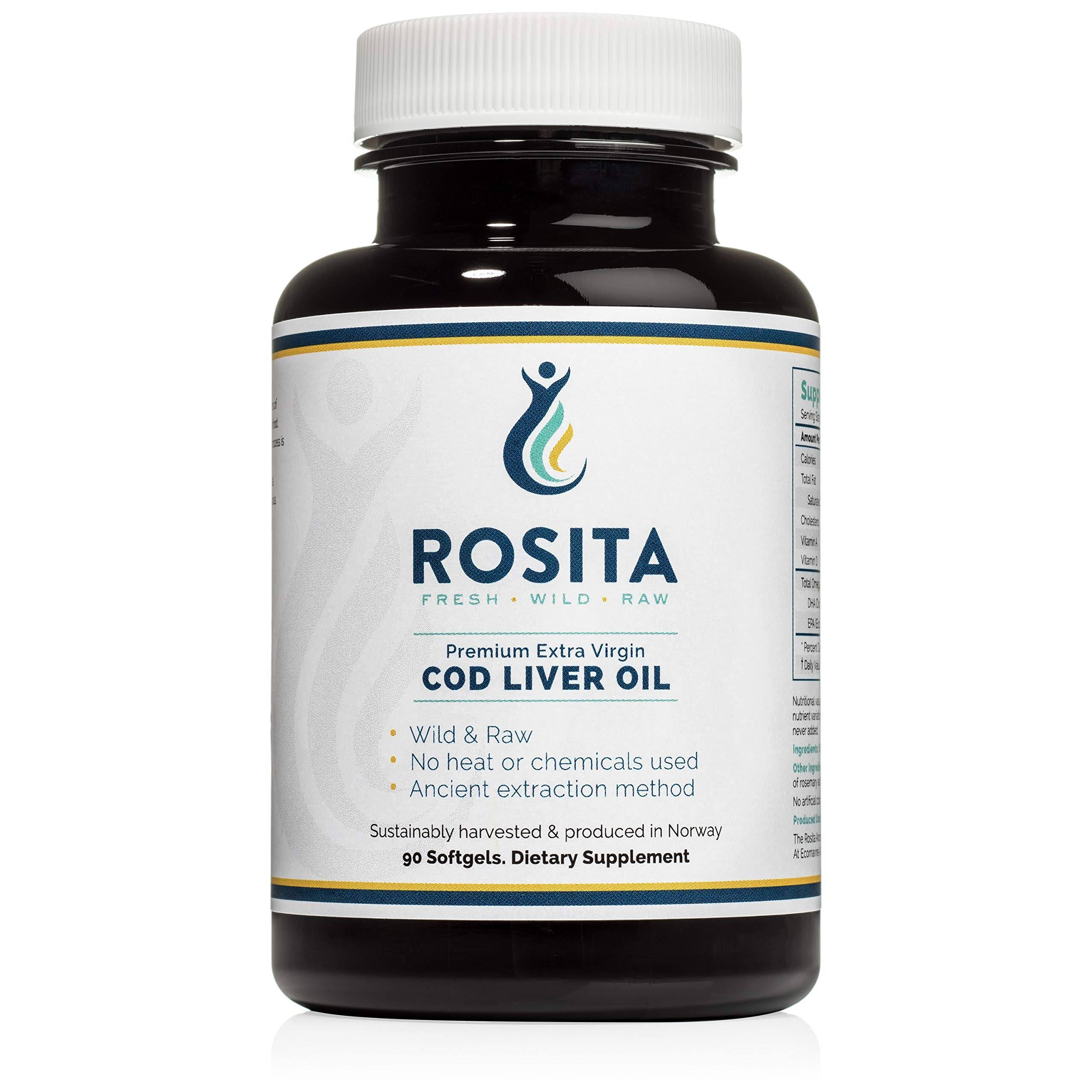 Rosita Premium Extra Virgin Cod Liver Oil, Softgels - 90 count