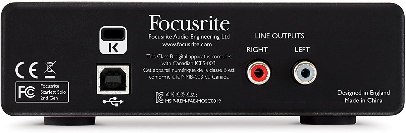Focusrite Scarlett Solo 2x2 USB Audio Interface Full Studio Bundle with Creative Music Production Software Kit and Eris 4.5 Pair Studio Monitors and 1/4” Instrument Cables