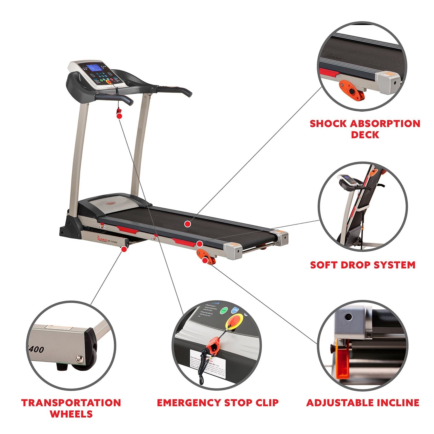 Sunny Health and Fitness Treadmill (SF-T4400)