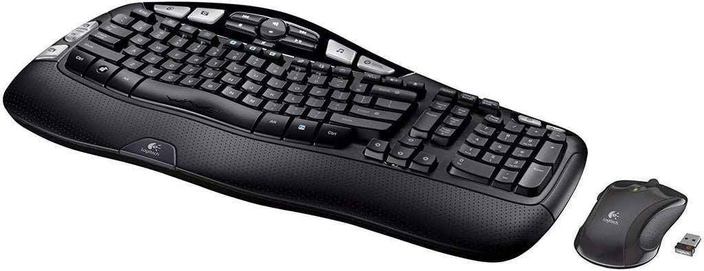 Logitech MK550 Wireless Wave K350 Keyboard and Mouse Combo — Includes Keyboard and Mouse, Long Battery Life, Ergonomic Wave Design with Wireless Mouse (with Mouse)