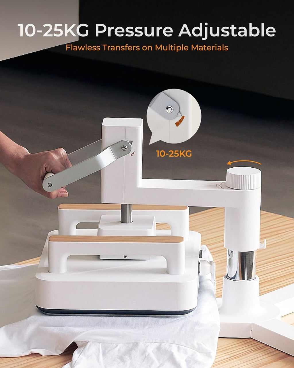 xTool Heat Press Machine 3-in-1 Kit, Smart Press & Mini Iron Press with Platform & Control Pod, 10-25KG High Pressure, Detachable Portable Heat Press Machine for T-Shirts Vinyl Sublimation Crafts