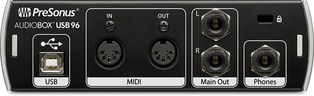 PreSonus AudioBox 96 Audio Interface (May Vary Blue or Black) Full Studio Bundle with Studio One Artist Software Pack with Eris 4.5 BT Pair Studio Bluetooth Monitors and 1/4” Instrument Cable