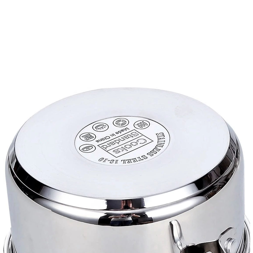 Cooks Standard Saucepan with Glass Lid, 2-Quart Classic Stainless Steel Sauce Pot, Silver