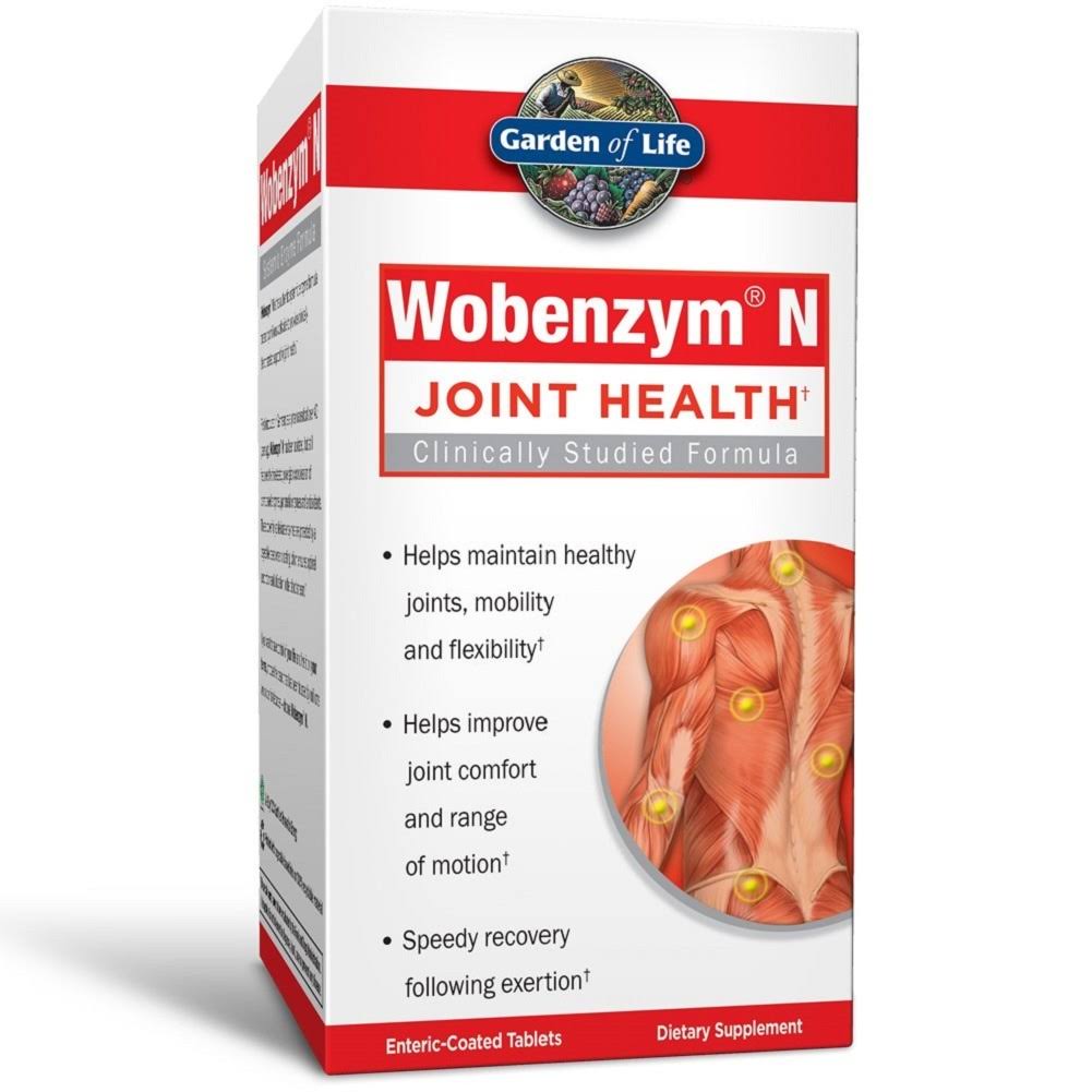 Garden of Life Joint Support Supplement  Wobenzym N Systemic Enzymes 800 Tabs