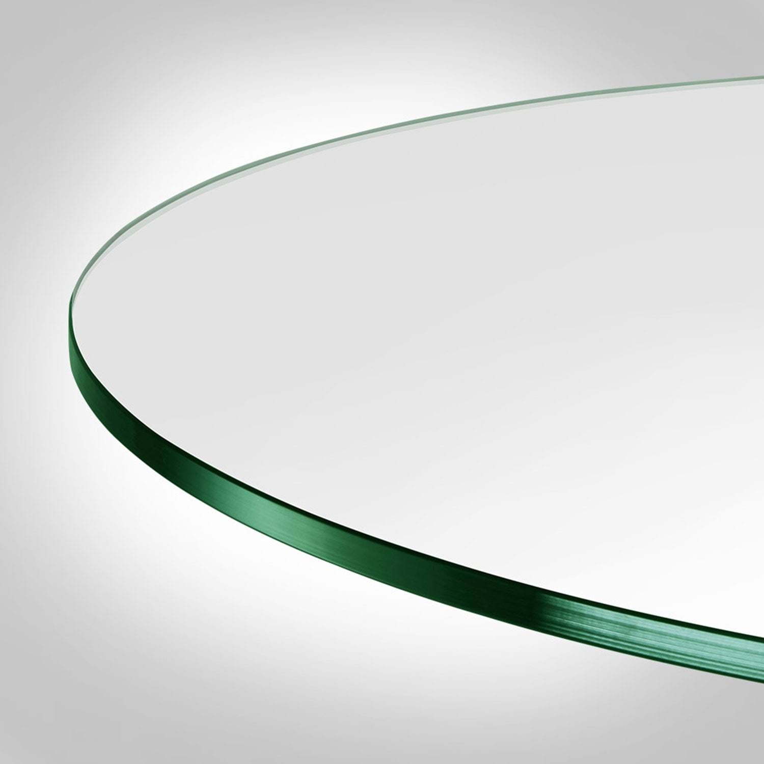 Dulles Glass 48 inch Round 3/8 inch Thick Tempered Glass Table Top, Clear