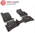 3W Floor Mats Compatible for Range Rover Velar 2017-2022 TPE All Weather Custom Fit Floor Liner for Range Rover Velar1st and 2nd Row Full Set Car Liners Black