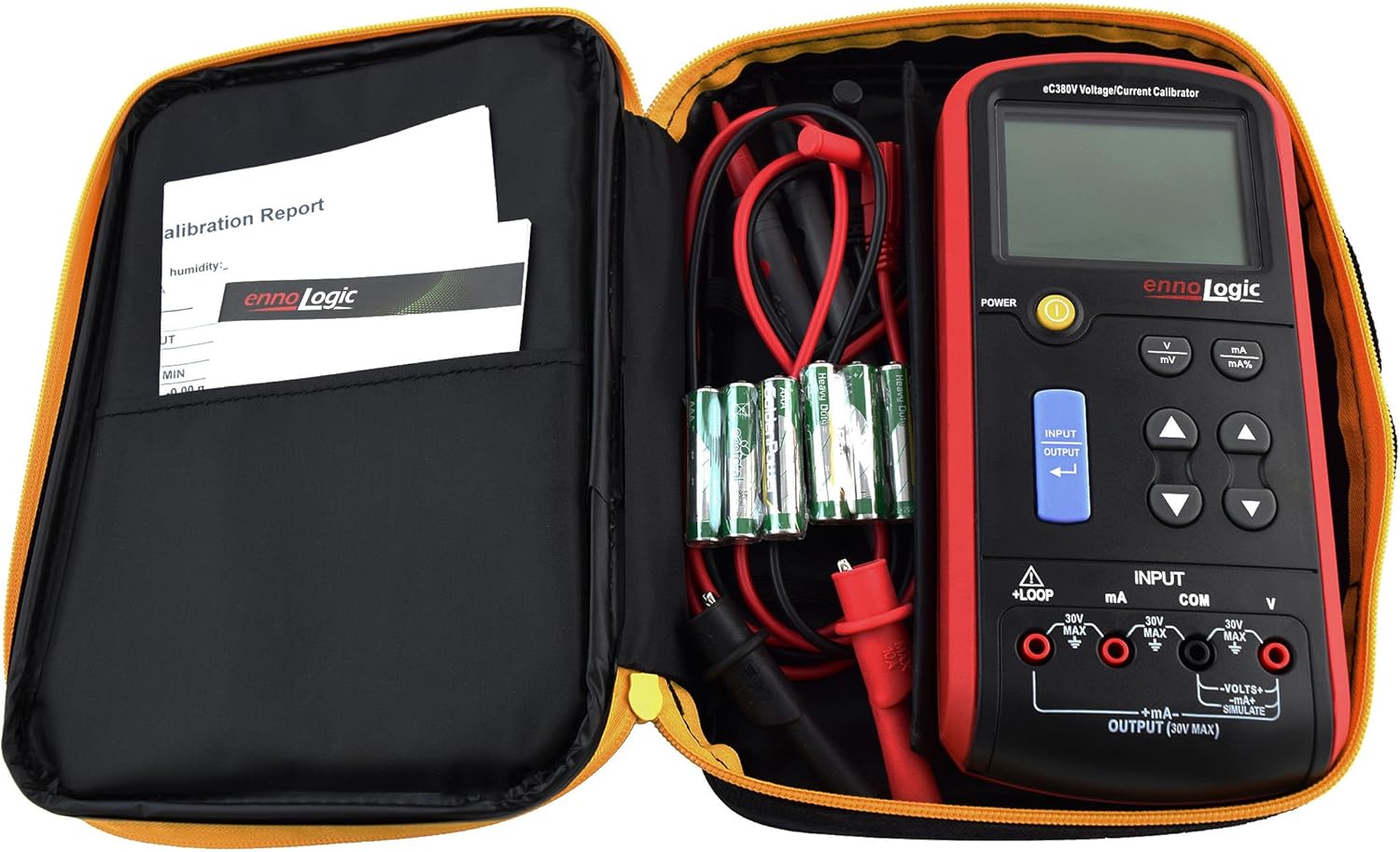 ennoLogic Volt mA Loop Process Calibrator eC380V - 0-20V and 4-20mA Signal Generator Simulator – Portable Precision Volt Millivolt and mA Generator and Meter for Transmitters, Current Loops, PLC