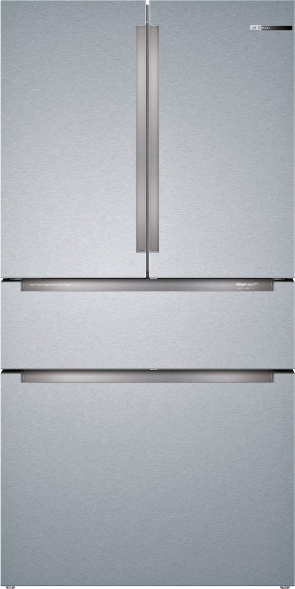 Bosch - 800 Series 20.5 Cu. Ft. 4-Door French Door Counter-Depth Smart Refrigerator - Stainless steel