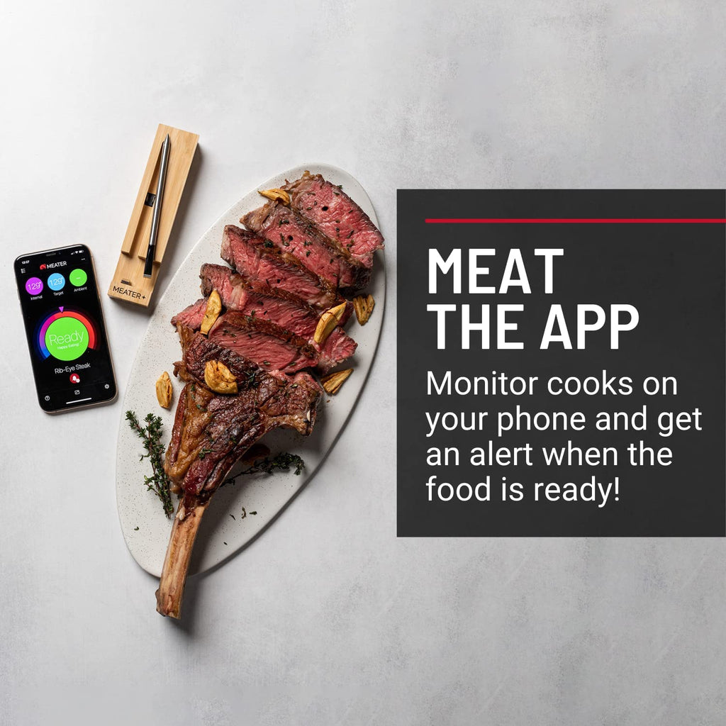 MEATER Plus | Smart Meat Thermometer with Bluetooth | 165ft Wireless Range | for The Oven�� Grill�� Kitchen�� BBQ�� Smoker�� Rotisserie