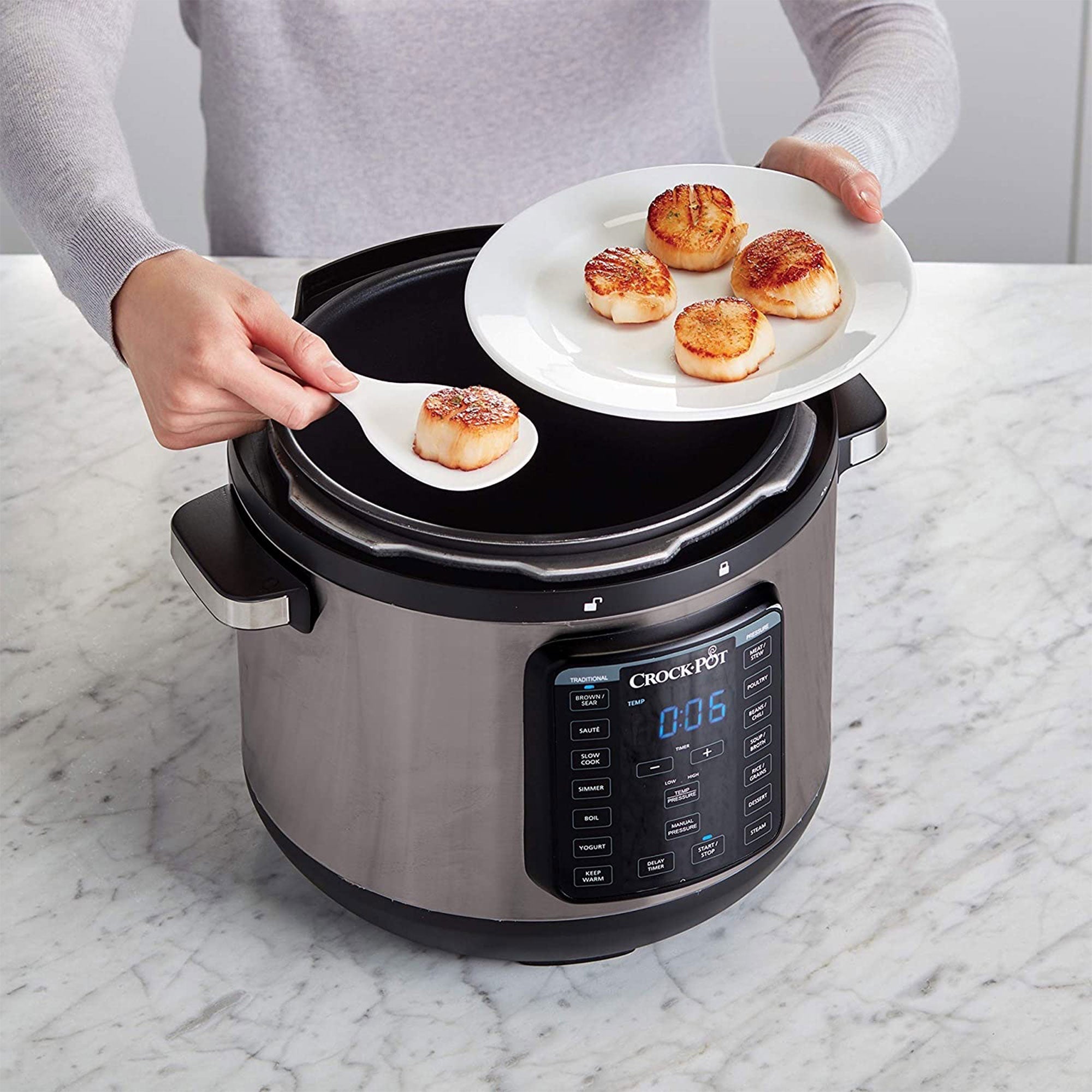 Crock-Pot 8qt 13 Program Crock Pressure Cooker w/ Lid, (Open Box)