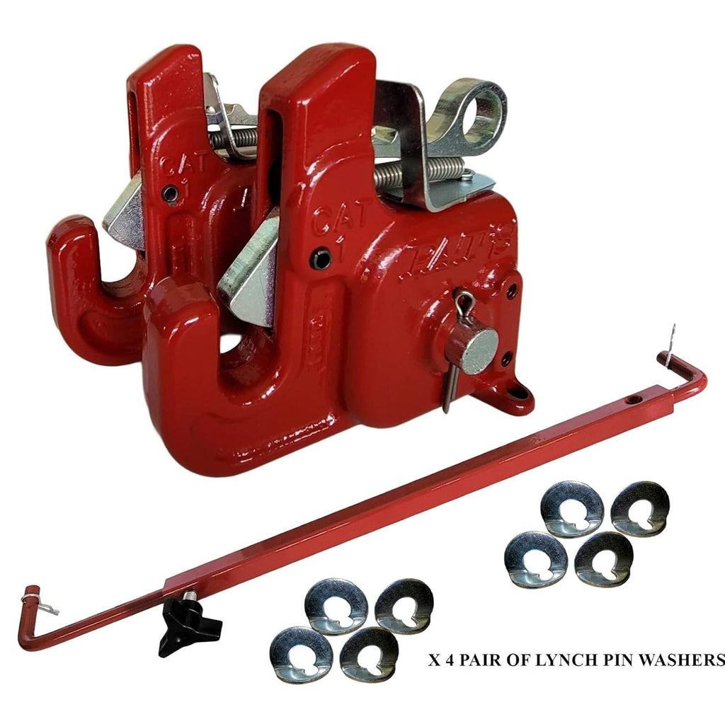 Pat's Easy Change with Stabilizer Bar - Best Quick Hitch System On The Market – Flexible, Durable and Affordable (RED CAT #1)