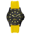 Fossil Mens FB01 ThreeHand Date Yellow Silicone Watch  Yellow