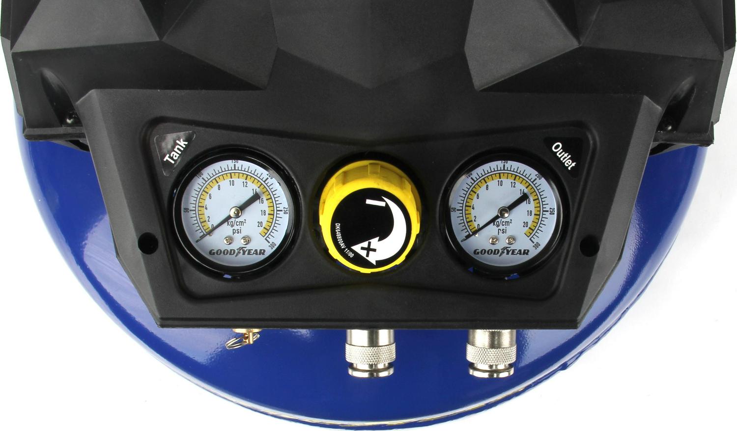 GOODYEAR 6 Gallon 175 Max Psi Portable Pancake Air Compressor， 3.0 SCFM at 90 Psi