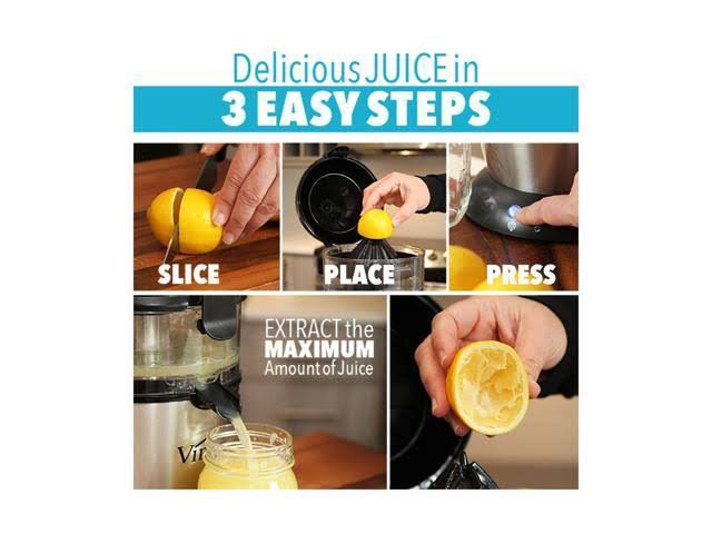 Vinci Hands-Free Electric Citrus Juicer | 1-Button Easy Press Lemon Lime Oran...