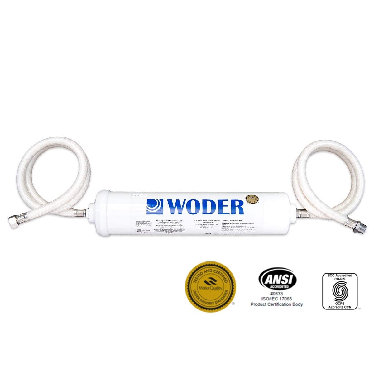 Woder WD-10K-ADV-DC Ultra High Capacity Under Sink Water Filter with Direct Connect Fittings - WQA Certified 10,000gal – Removes Chlorine, Lead, Chromium 6, Heavy Metals, Odors/Contaminants - US Made