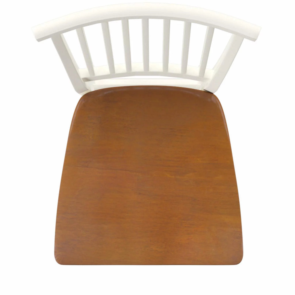 Homestyles Americana Traditional Wood Counter Stool in Antique White and Oak
