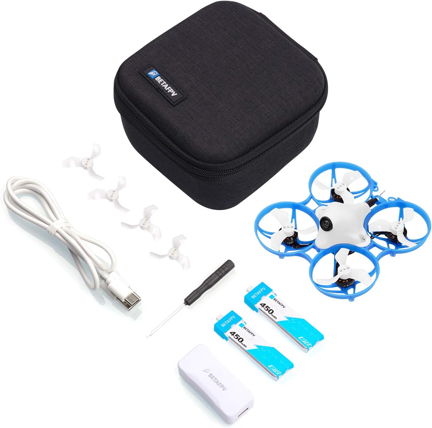 BETAFPV Meteor75 1S Brushless Whoop Drone TBS Crossfire with BT2.0 Connector F4 AIO 1S FC VTX 18000KV 1102 Motor C02 Camera for Tiny Whoop Micro FPV Racing Whoop Drone Quadcopter