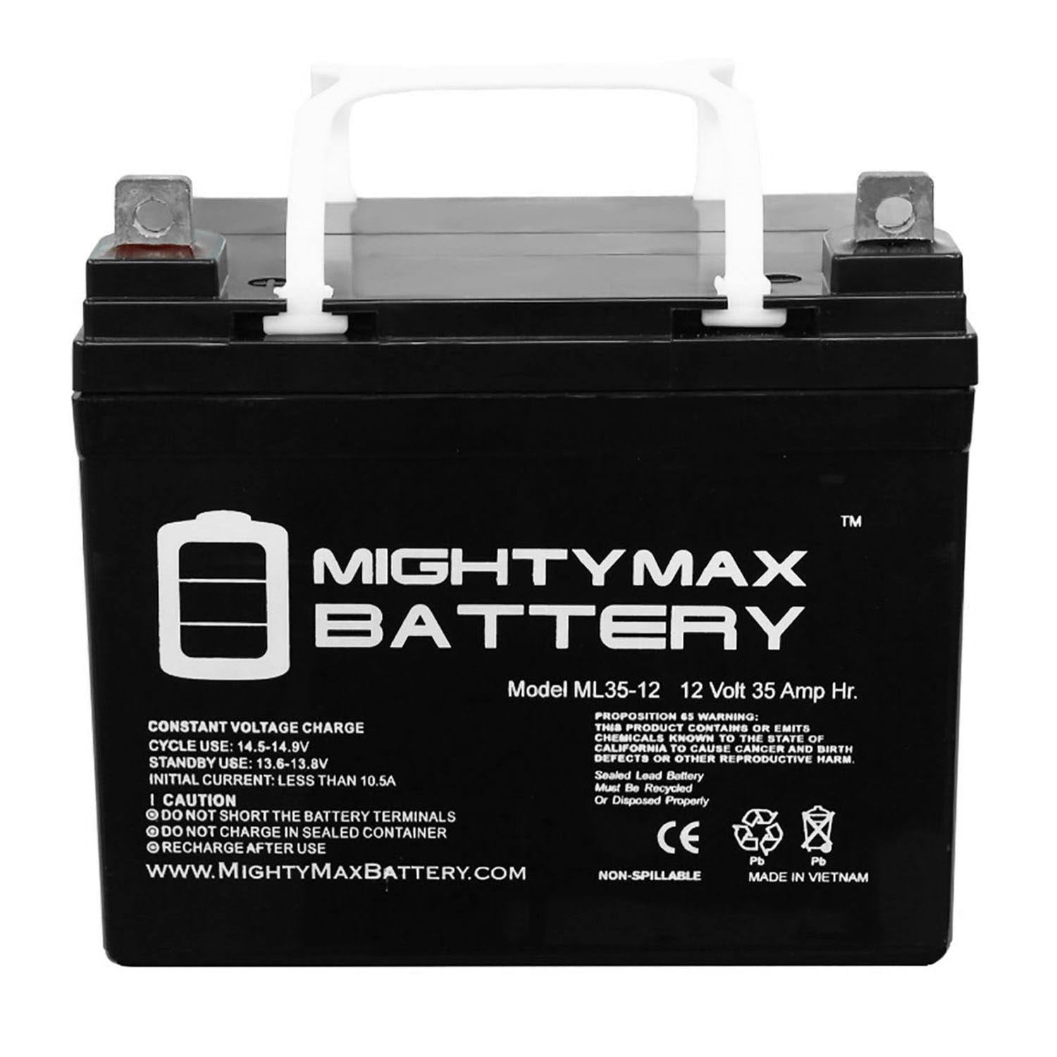 Mighty Max 12V 35Ah Pride Mobility Jazzy Select GT Replacement Battery