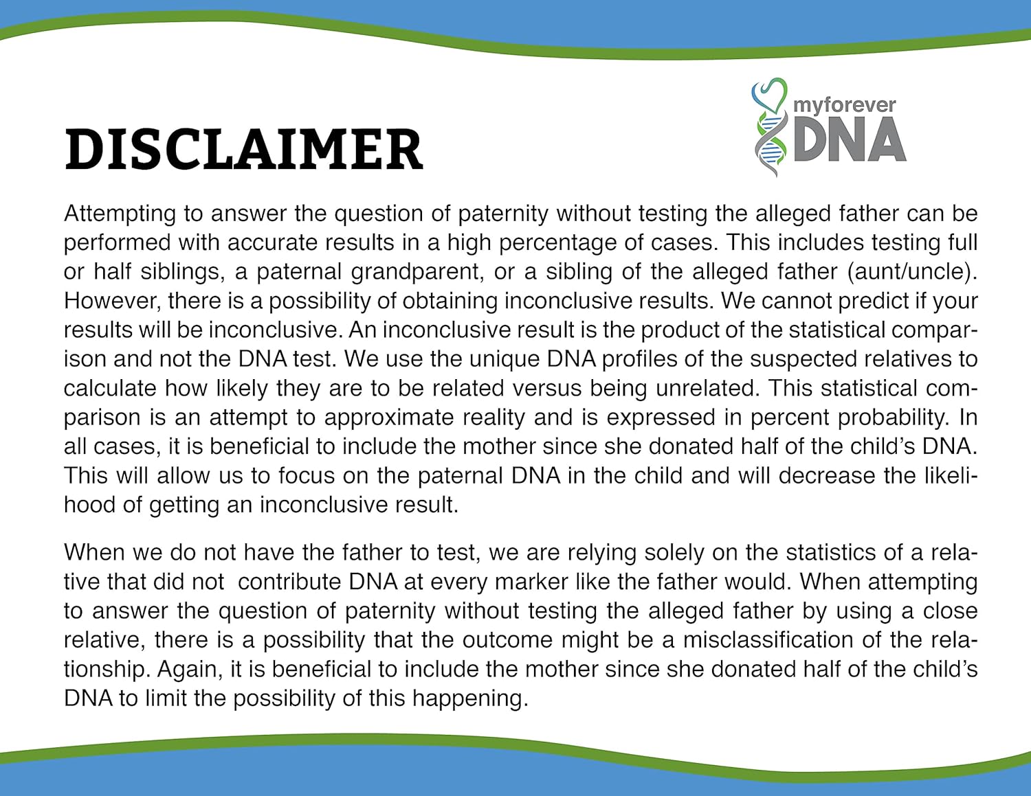 My Forever DNA - Sibling DNA Test KIT Includes All Lab Fees & Shipping to Lab 46 (Genetic) DNA Marker Test Accurate & Confidential