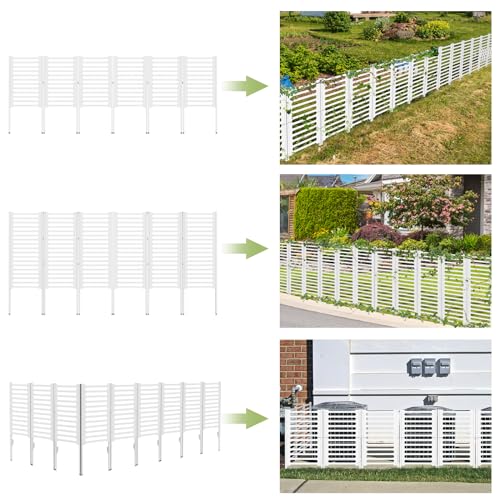 Privacy Fence 12 Pack, Air Conditioner Fence 15.7'' × 22'', Outdoor Privacy Fence Screen, Trash Can Enclosure, Pool Equipment Panels, Panels Outdoor for Garden Patio