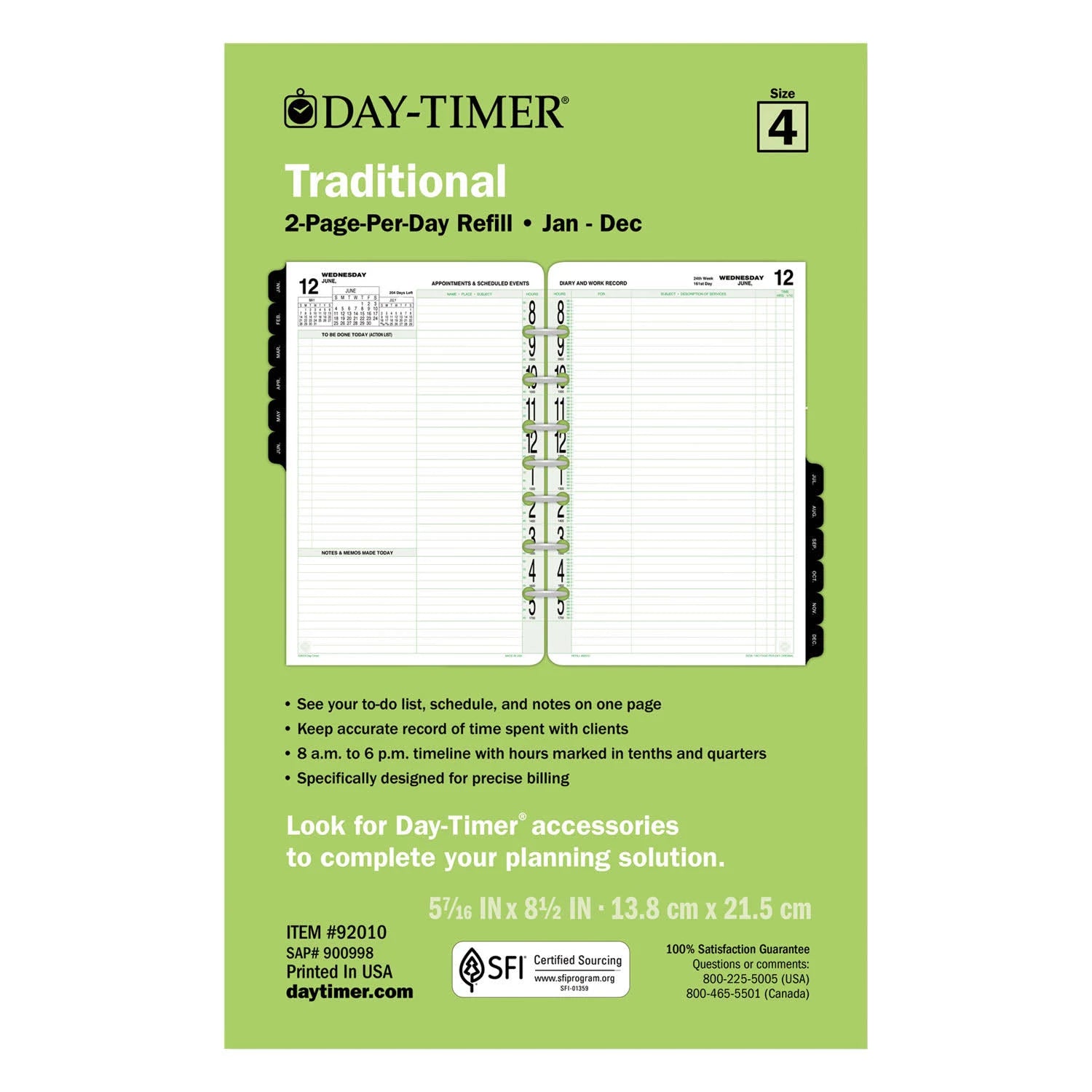 Day-Timer Two-Page-Per-Day Original Refill