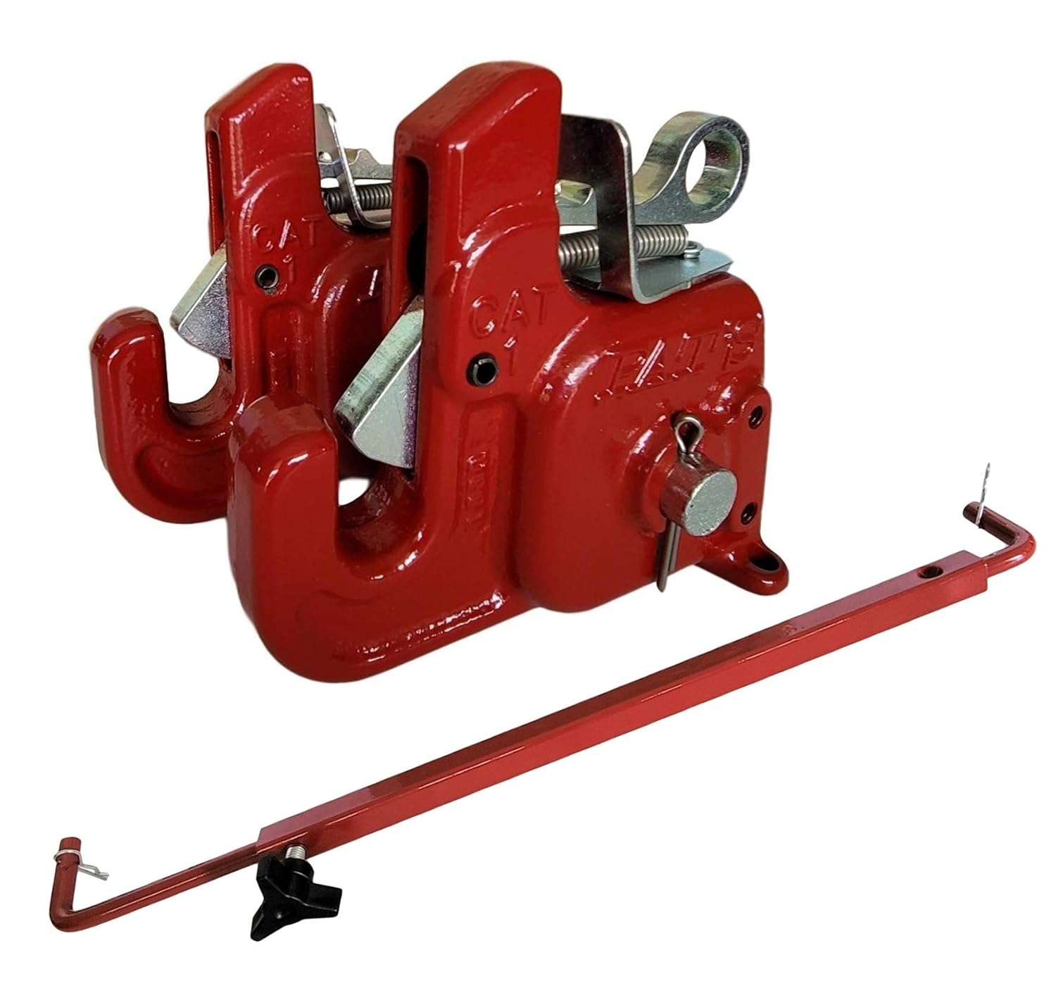 Pat's Easy Change with Stabilizer Bar - Best Quick Hitch System On The Market – Flexible, Durable and Affordable (RED CAT #1)