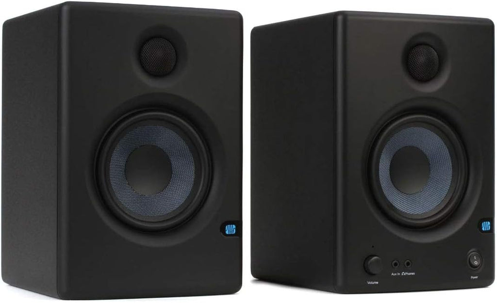 PreSonus AudioBox 96 Audio Interface (May Vary Blue or Black) Full Studio Bundle with Studio One Artist Software Pack with Eris 4.5 BT Pair Studio Bluetooth Monitors and 1/4” Instrument Cable