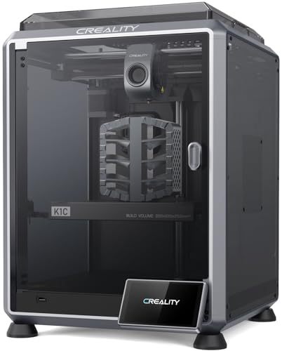 Creality K1C 3D Printer, 600mm/s High-Speed Auto Leveling Clog-Free Robust Direct Extruder K1 SE Upgraded 3D Printer with AI Camera 300°C Printing Silent Mode Support Carbon Fiber Filaments