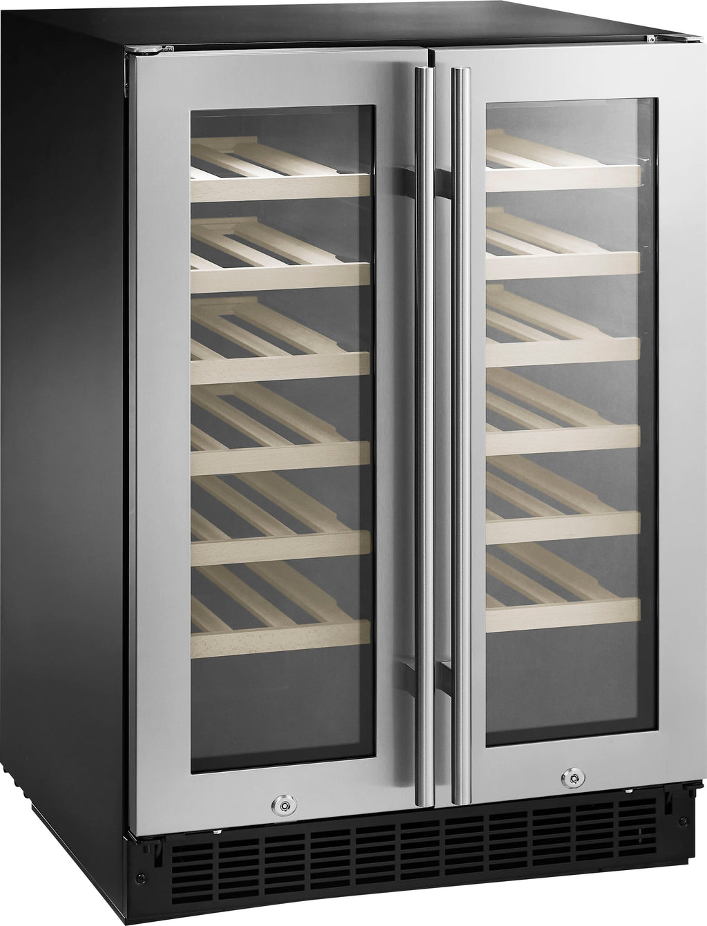 Insignia™ - Dual Zone Wine and Beverage Cooler with Glass Doors - Stainless Steel