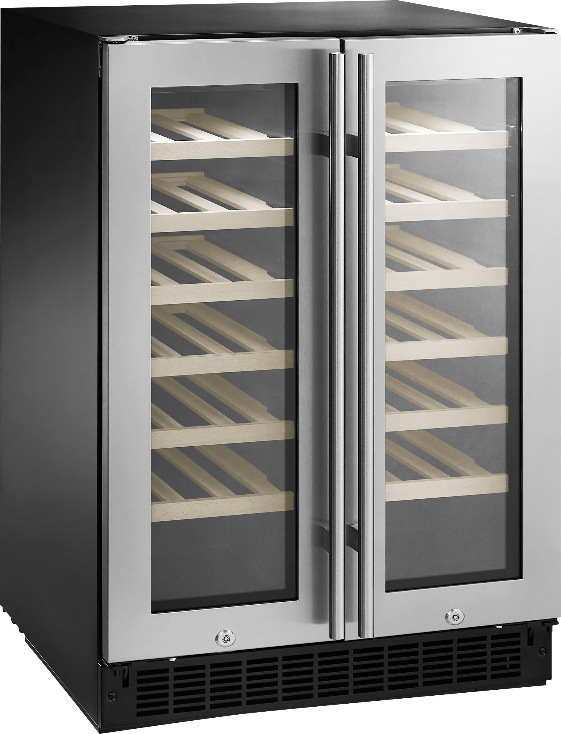 Insignia™ - Dual Zone Wine and Beverage Cooler with Glass Doors - Stainless Steel